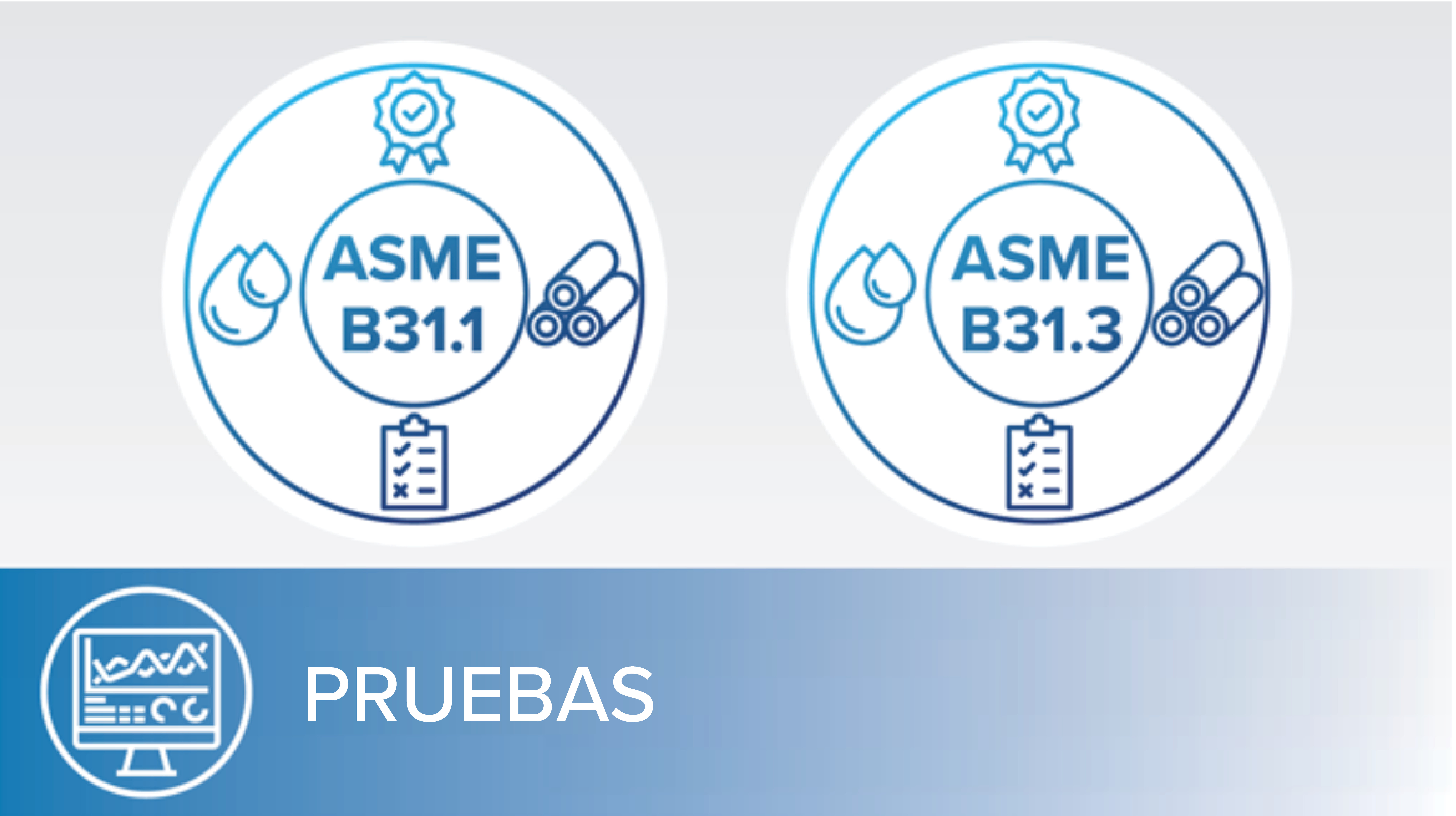 asme b31.1 and b31.3 testing logos