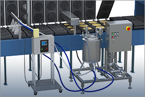 AutoJet system applying viscous liquid