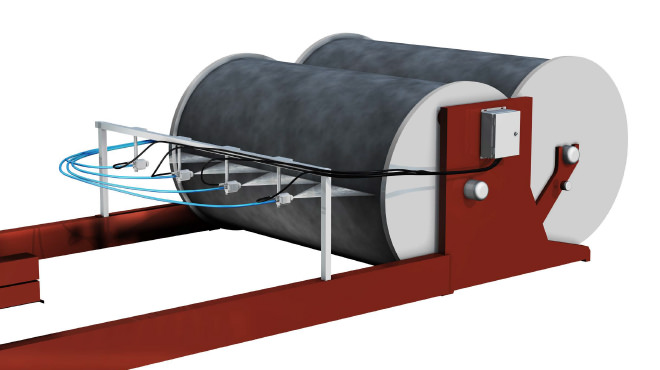 cooling wheel spray application