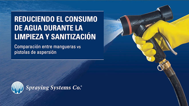 Cómo reducir el consumo de agua durante la limpieza y la desinfección