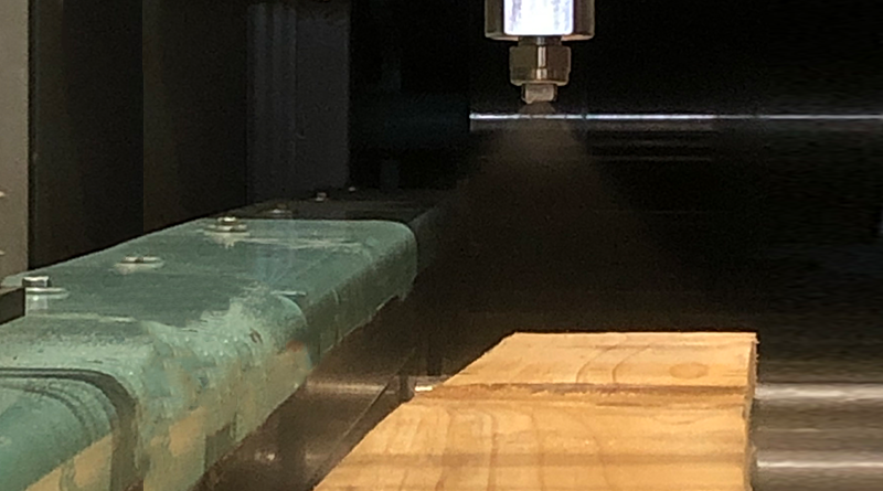 Nozzle spraying water board