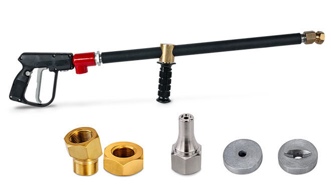 wash down gunjet for use with steam injectors