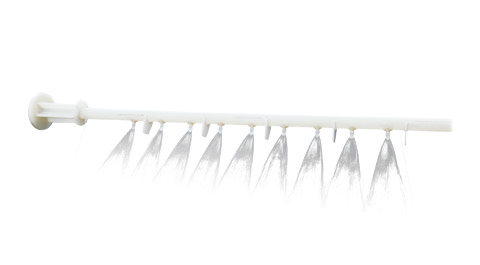 Tête de buse en PVDF et PVC