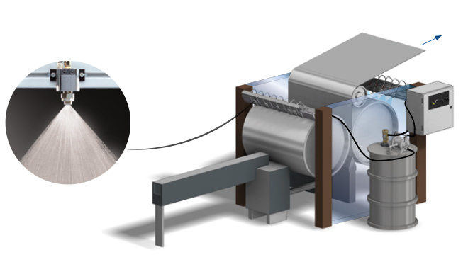 Application de pulvérisation d'agent de démoulage pour l'aluminium
