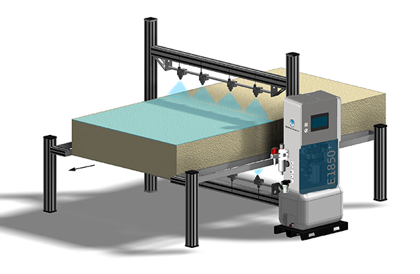 Pulvérisation de panneaux isolés