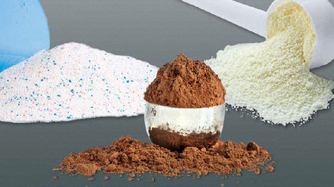 Latte e caffè in polvere