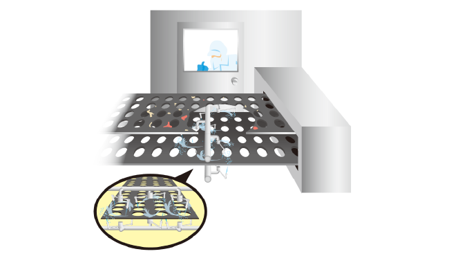 ヨーグルト充填機の洗浄を自動化