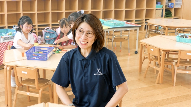 副園長先生へのインタビューの様子