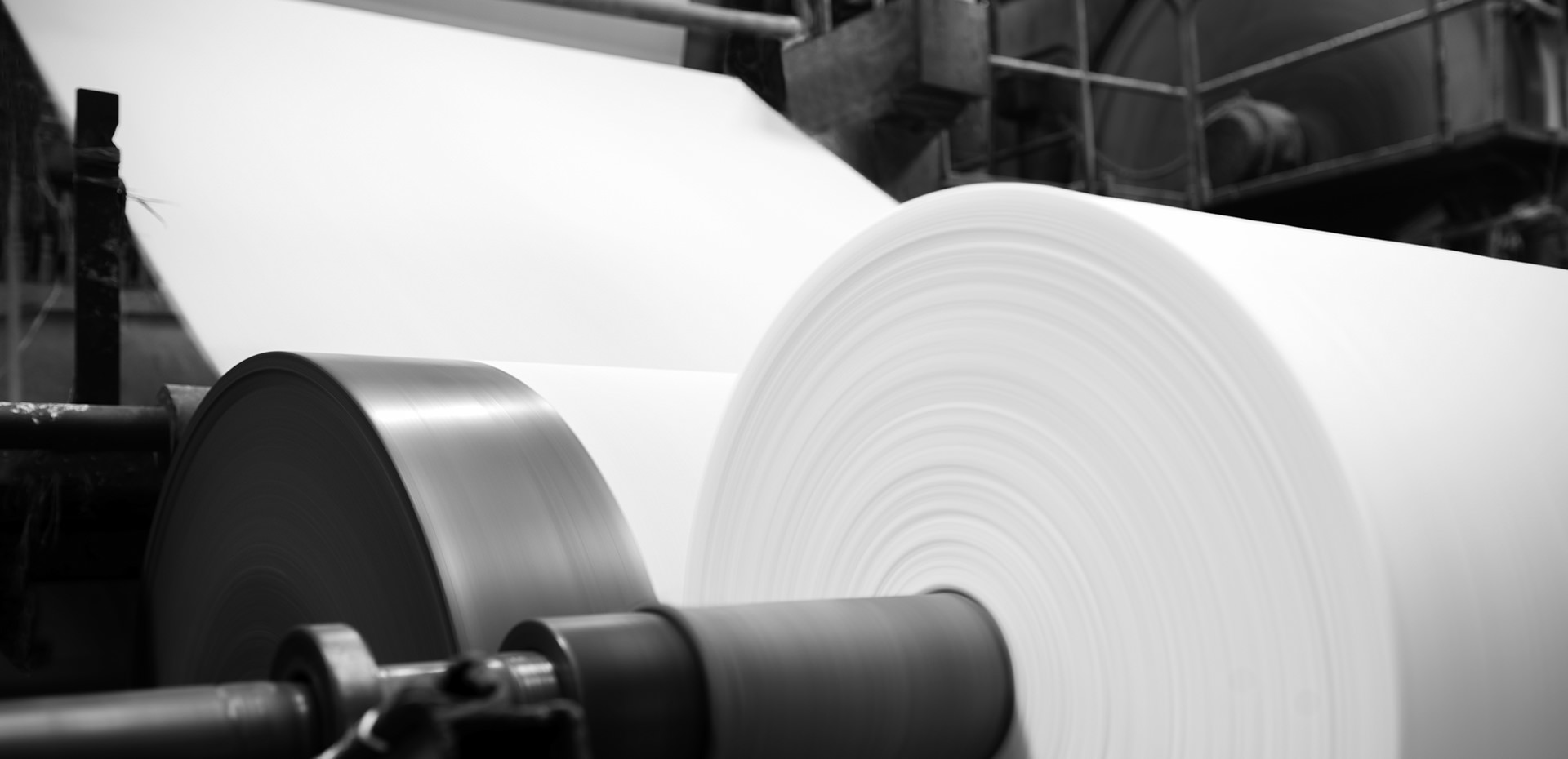 roll of paper on paper-making machine