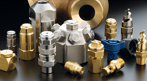 group of hydraulic spray nozzles