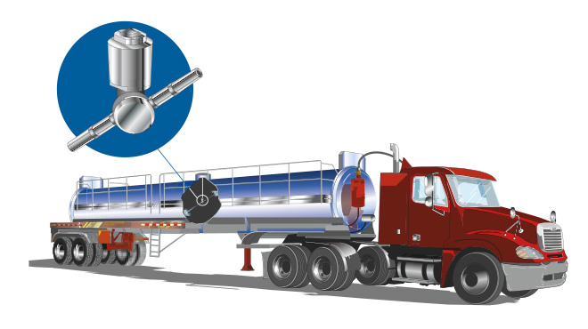 tank cleaning nozzle in truck wash rack