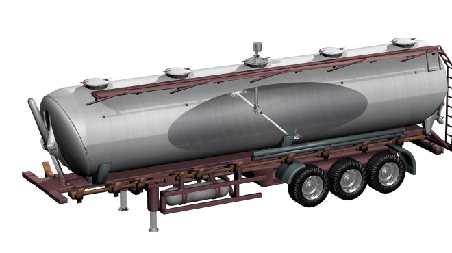 TankJet tank cleaner in trailer