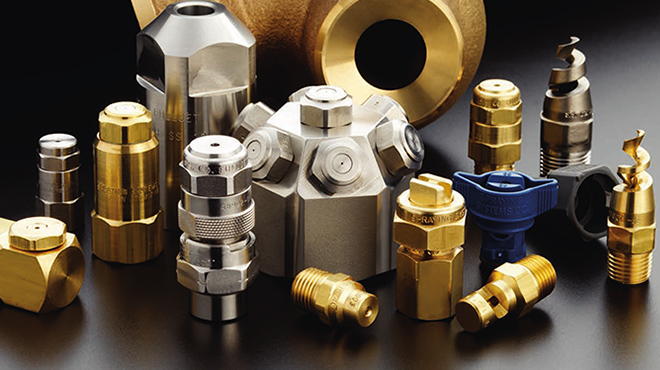 grouping of spray nozzles