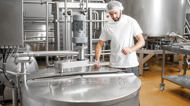 dairy tank cleaning employee