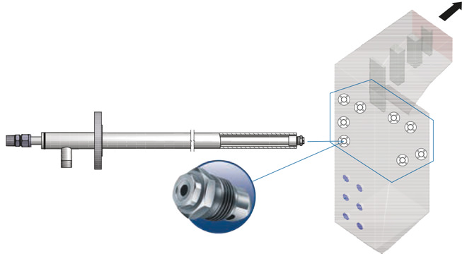 Nox reduction injectors
