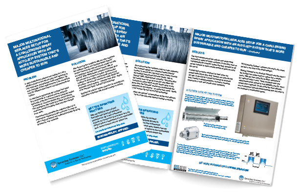 Case Study Major Multinational Replaces Setup for a challenging spray application