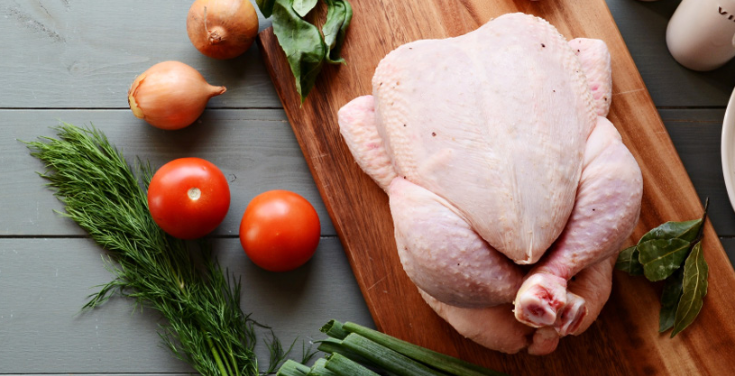 Raw chicken