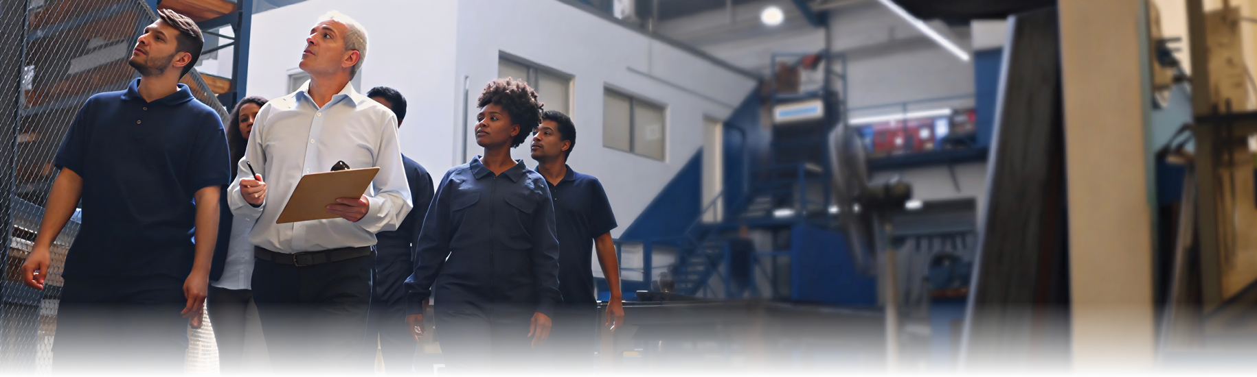 group of people on manufacturing floor