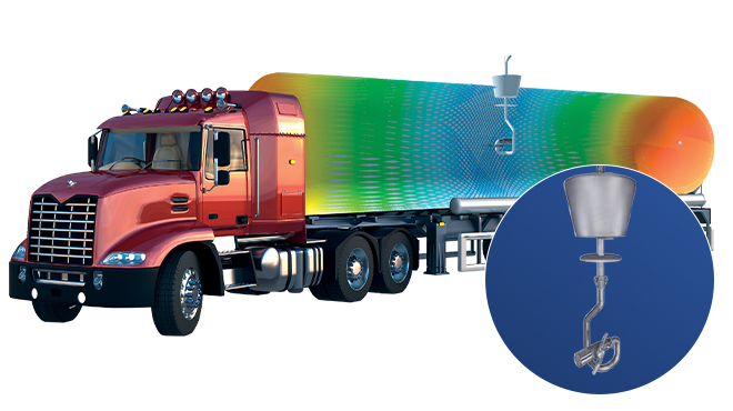 internal view of tank truck cleaning