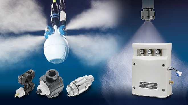 spray nozzles and products for humidification