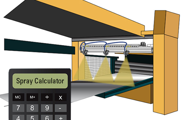 Kalkulator natryskowy Opryskiwanie przenośników