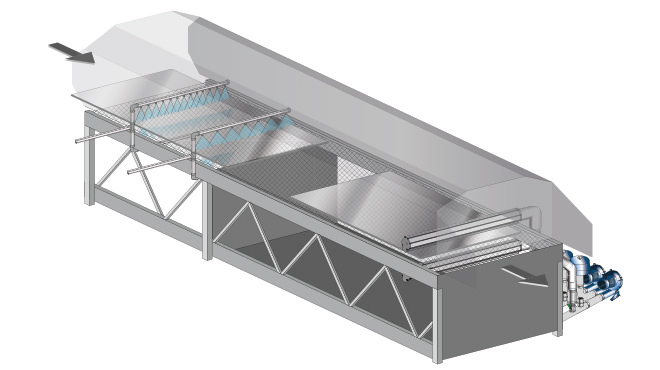 application drawing of a washing header
