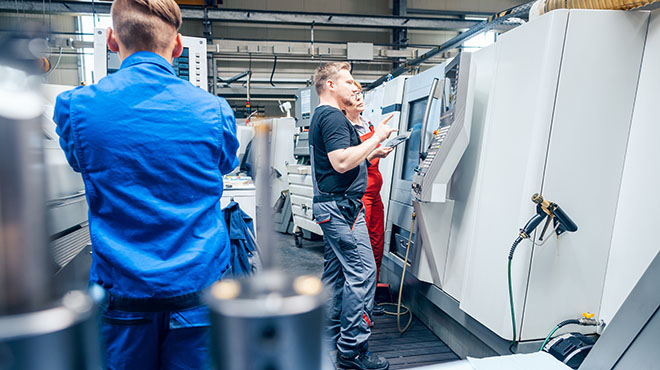 CNC machine setting