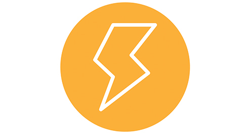 line drawing of a lightening bolt