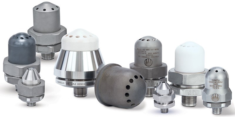 Gas cooling nozzle range