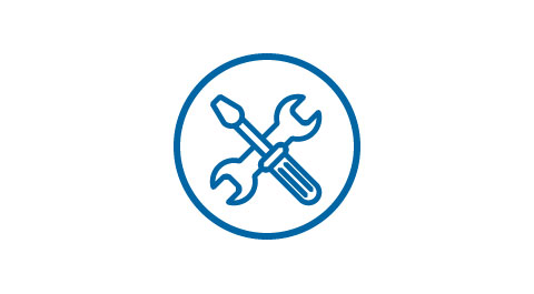icon of a screwdriver and wrench