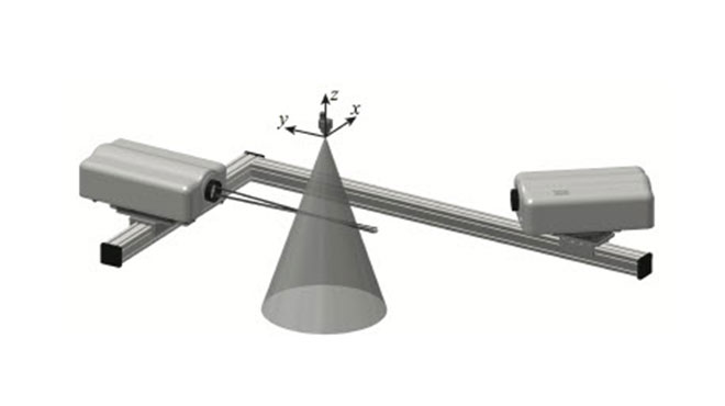 PDI and nozzle setup with coordinate system definition