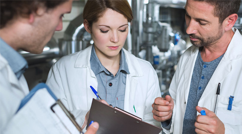 people in lab coats