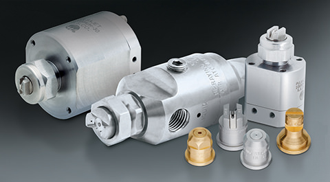 photo of automatic intermittent pulsajet nozzles
