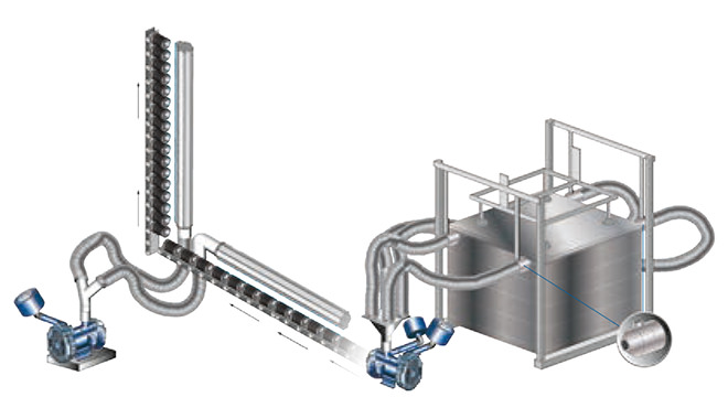 Blow off for can production system
