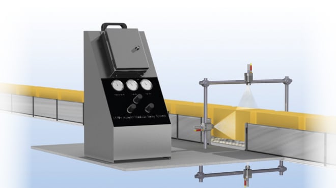 Spraying cheese application