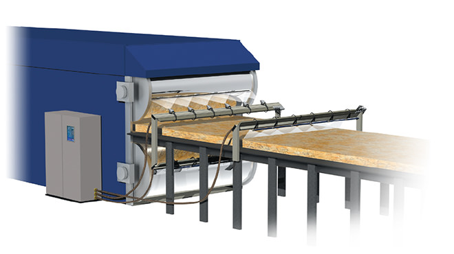 mat moistening spray application