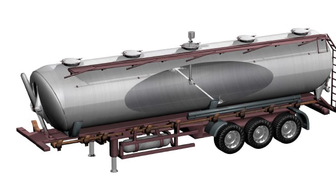TankJet tank cleaner in trailer